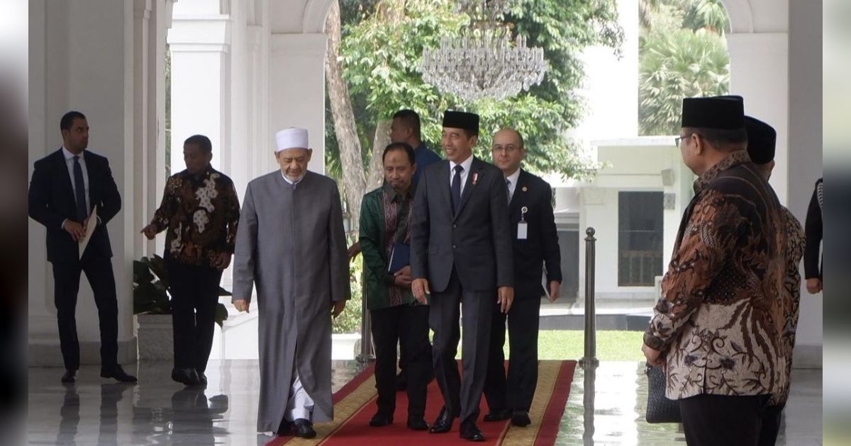 Jokowi Terima Kunjungan Grand Syekh Universitas Al-Azhar as-Syarif di Istana