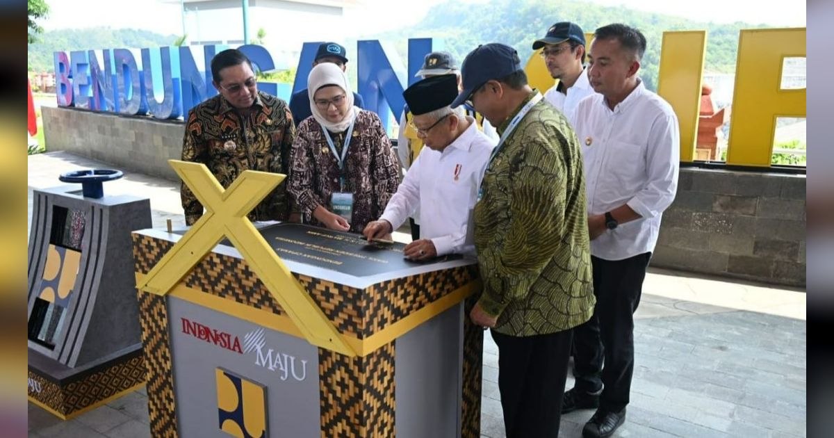 Wapres Ma'ruf Resmikan Bendungan Cipanas, Jadi Sumber Irigasi Pertanian dan Wisata Baru