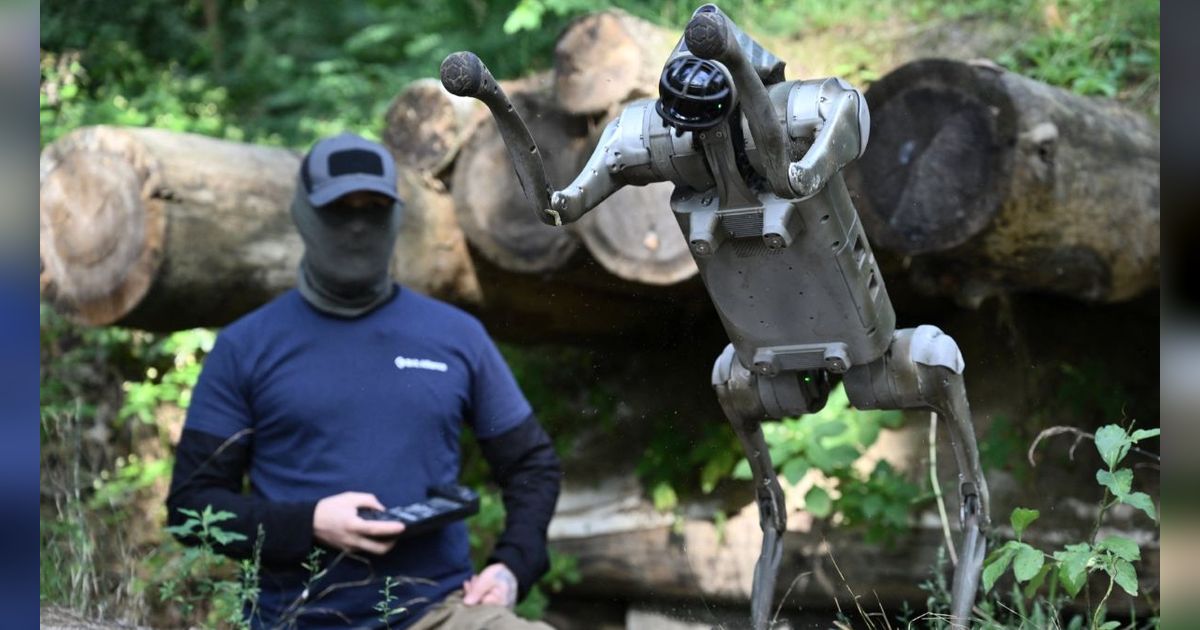 FOTO: Strategi Baru Perang Lawan Rusia, Ukraina Kerahkan Robot Anjing Canggih di Garis Terdepan