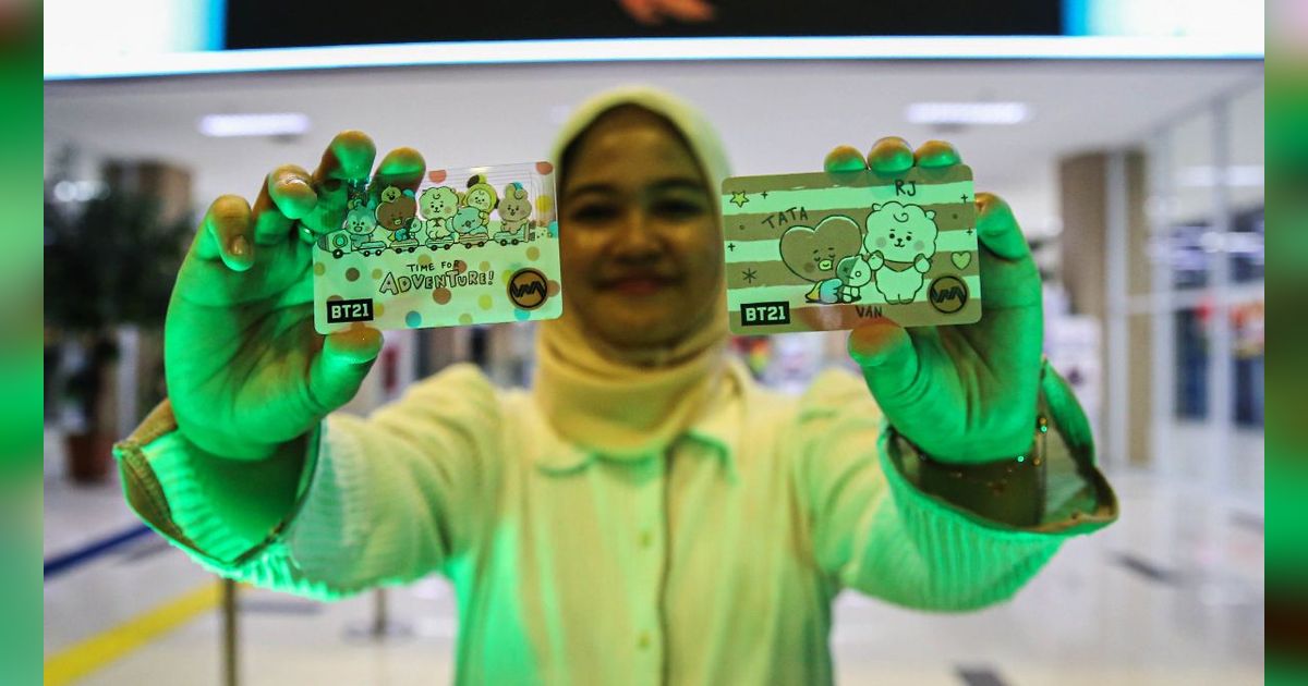 FOTO: Tampilan Imut Kartu KRL Edisi BT21 untuk Para Pengguna Commuter Line