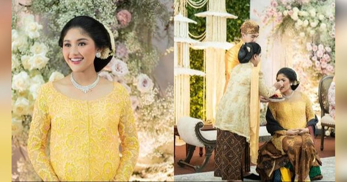 Cantiknya Erina Gudono di Acara Rangkaian Tingkeban, Pakai Kebaya Kuning Aura Bumil Makin Terpancar