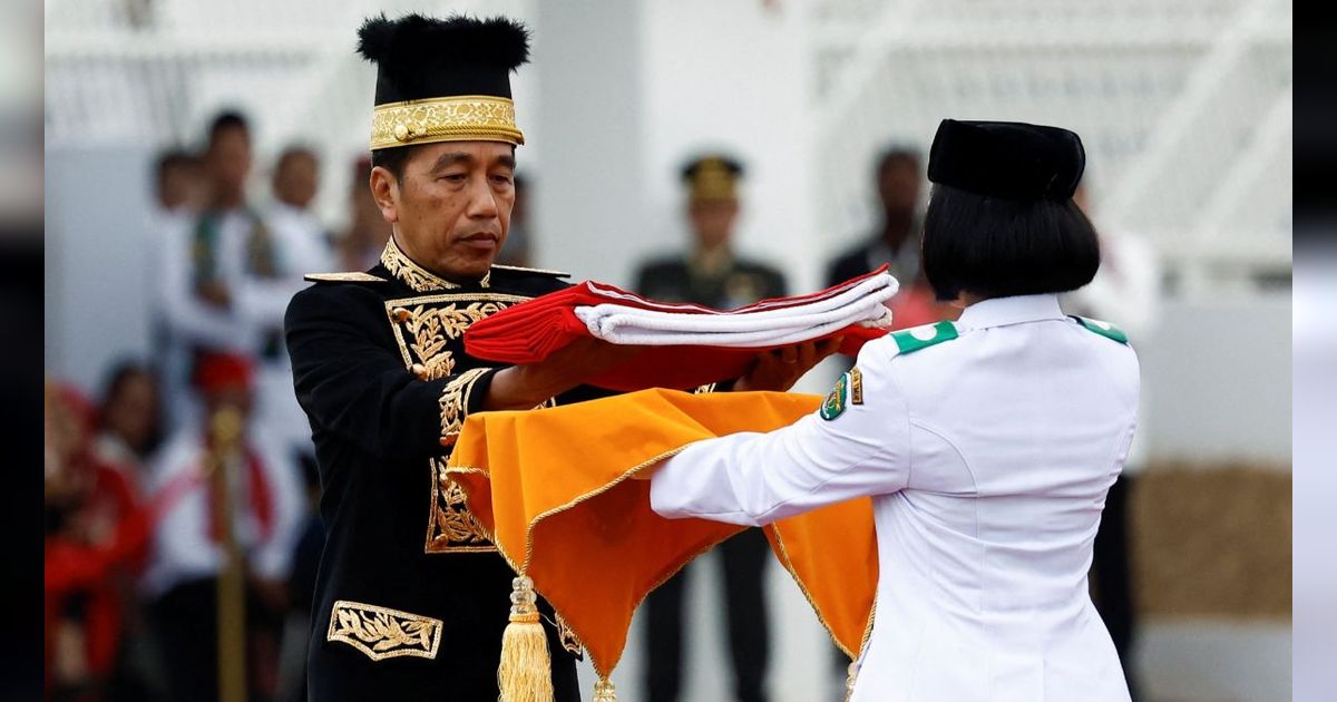 FOTO: Suasana Upacara HUT Kemerdekaan RI Pertama Kali di IKN, Penuh Khidmat dan Diwarnai Dentuman Meriam