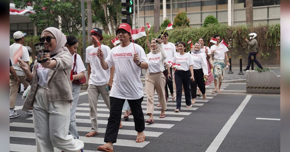 Keseruan Havaianas City Walk Rayakan HUT ke-79 RI dengan Menyusuri Tempat Ikonik Kota Jakarta