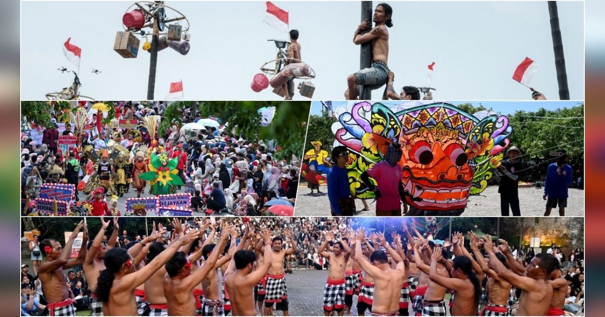 FOTO: Potret Warna-Warni Semarak Perayaan Hari Kemerdekaan RI ke-79 di Sejumlah Daerah di Indonesia