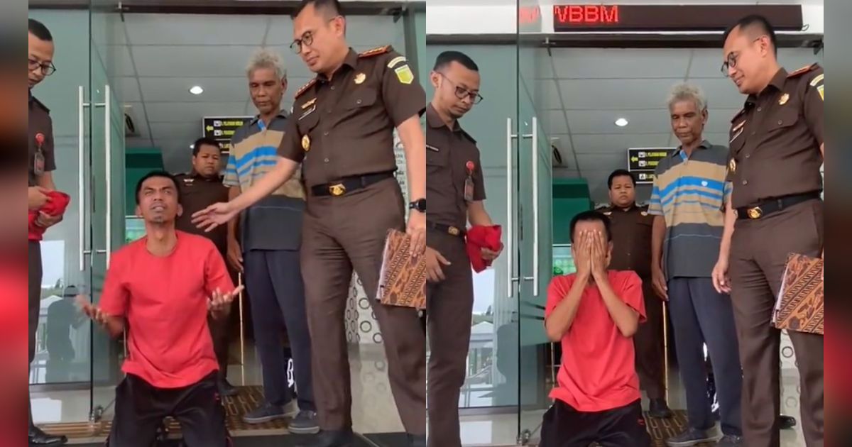 Sujud Syukur Pria Bogor Dibebaskan Usai Mencuri Motor untuk Biaya Istri Lahiran