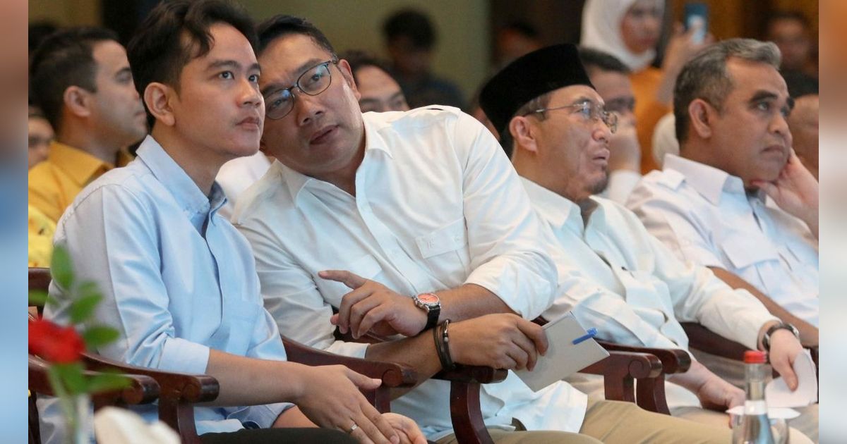 FOTO: Penampakan Kedekatan Gibran Duduk Bareng dengan Ridwan Kamil dan Suswono saat Deklarasi Pasangan Pilgub DKI Jakarta