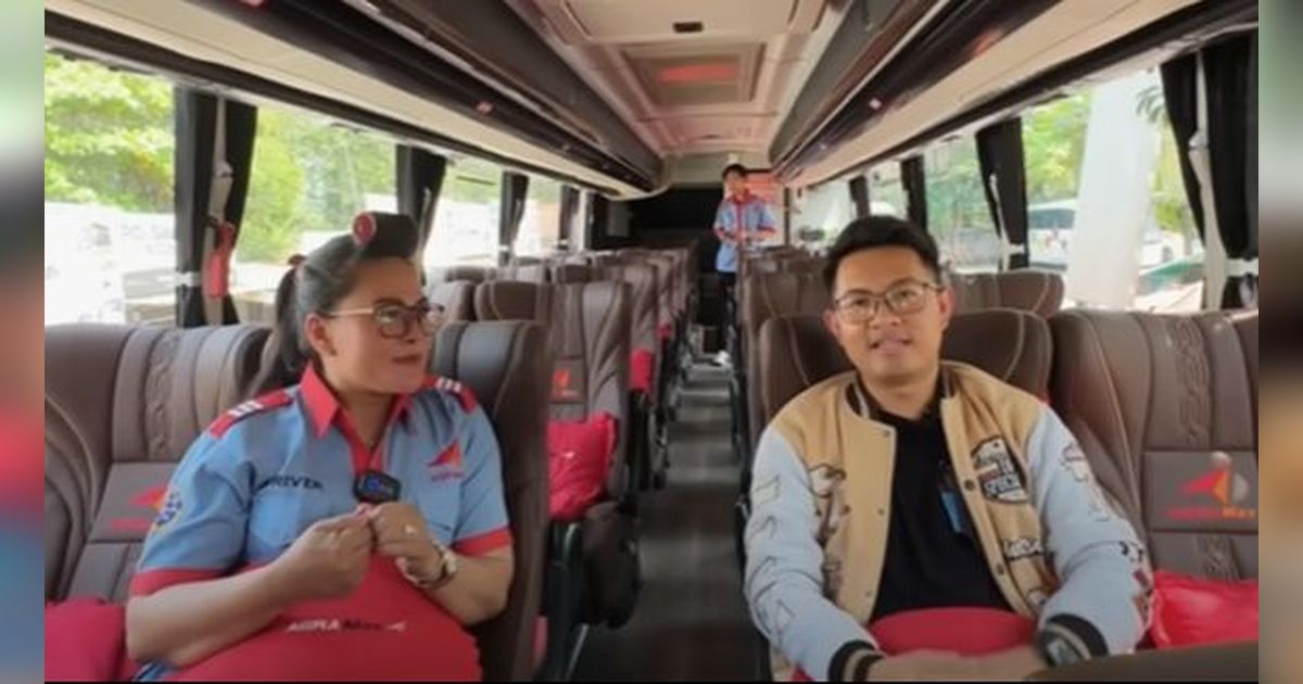 Ingin Ketemu dengan Sopir Bus Cantik PO Agra Mas, Liena Ozora Ini Rutenya Karawang-Palembang