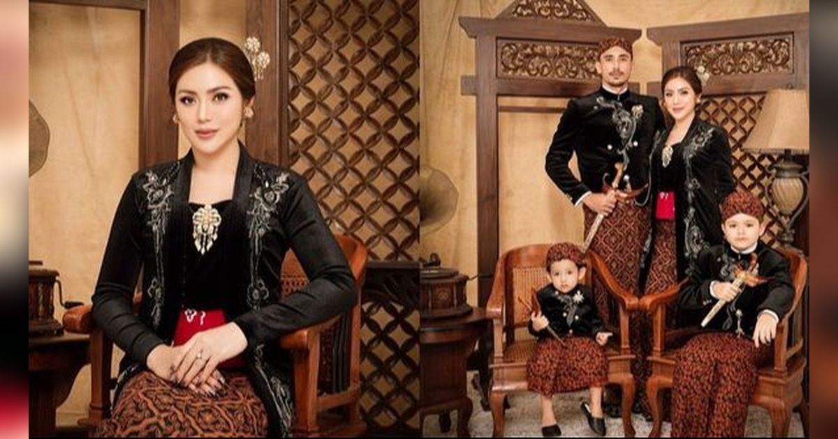 Family Portrait Terbaru Jessica Iskandar, Kompak Kenakan Busana Adat Jawa Sambil Menanti Kelahiran Anak Perempuan