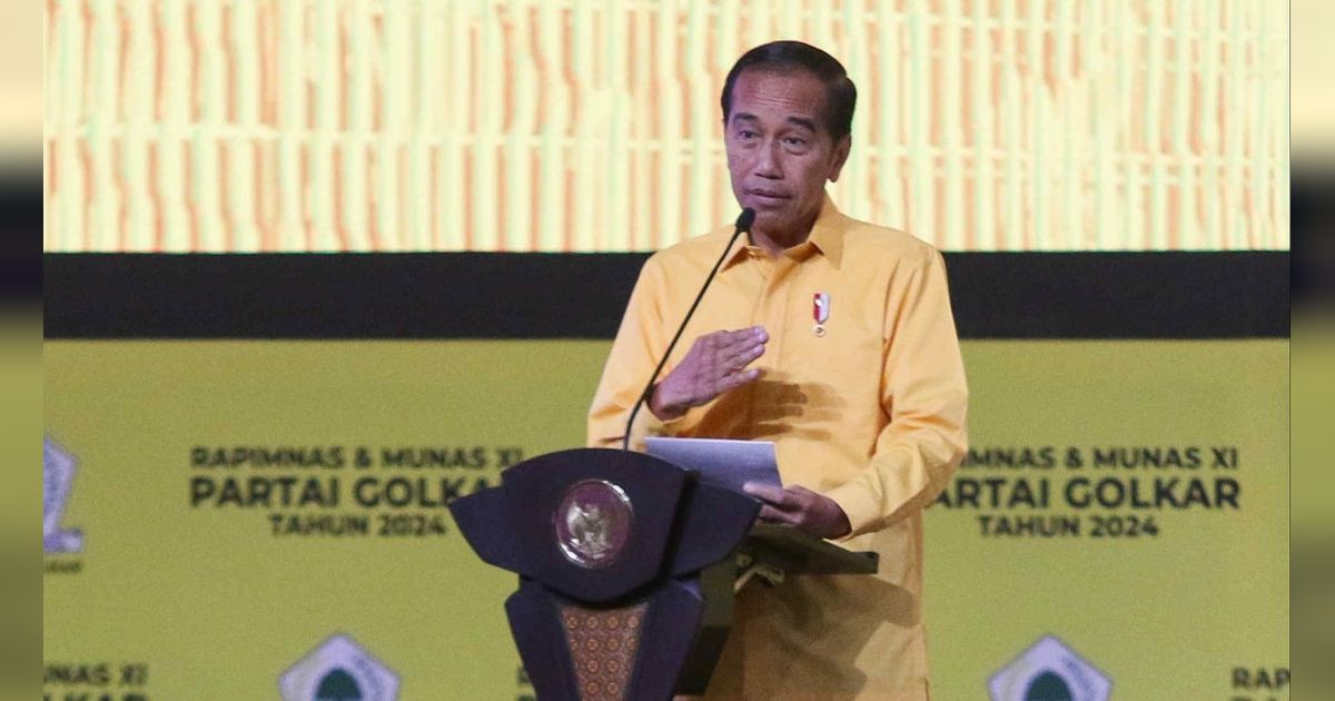 FOTO: Senyum Jokowi di Munas Golkar Sebut “Pohon Beringin Adem dan Sejuk, Saya Merasa Nyaman”