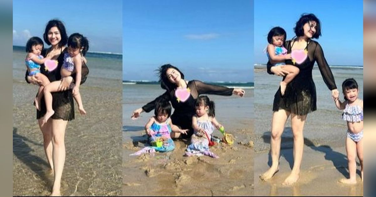 Asyik Main di Pantai, 10 Potret Felicya Angelista dan Anak, Penampilan Cantik Bak Remaja Bikin Salfok