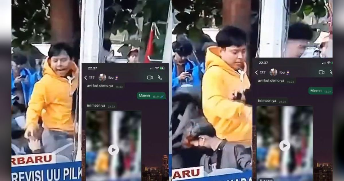 Tak Izin Ortu Ikut Demo di DPR RI, Mahasiswa Ini Malah Terciduk Emaknya Lewat Tayangan TV