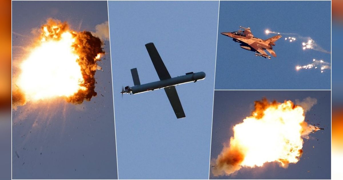 FOTO: Pertempuran Mendebarkan Drone Hizbullah vs Jet Tempur Israel, Langit Perbatasan Lebanon Mencekam!