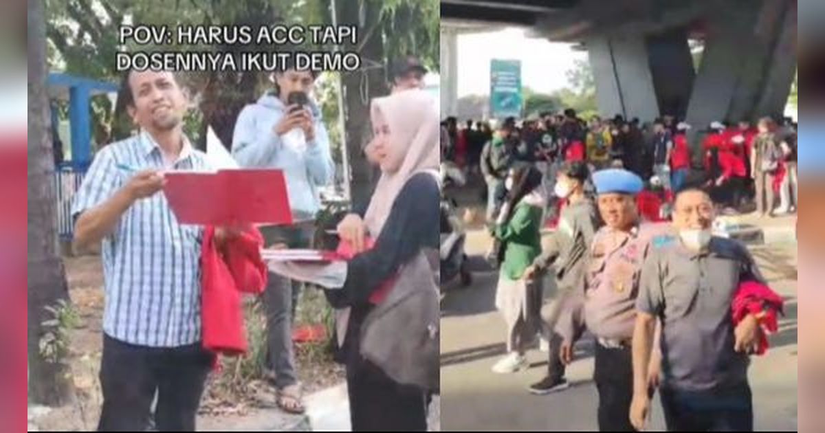 Bukti Perjuangan Mahasiswa Tingkat Akhir, Mahasiswi Todong Tanda Tangan Dosen Pas Aksi Demo