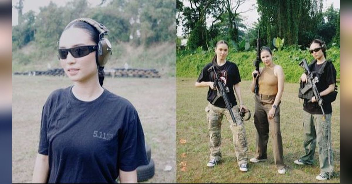 8 Potret Asha Assuncao Asyik Berlatih Menembak, Tampil Cantik dan Kece Bak Lara Croft di 'DI ANTARA DUA CINTA