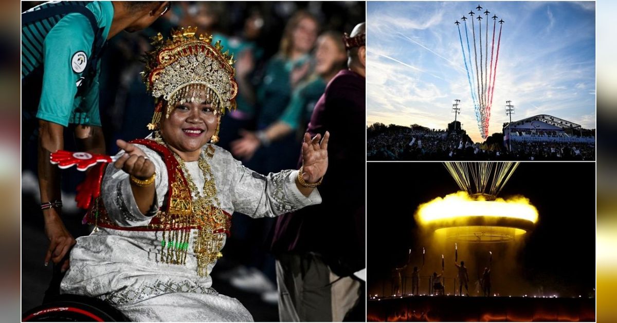 FOTO: Semarak Pembukaan Paralimpiade Paris 2024, Kontingen Indonesia Tampilkan Kekayaan Nusantara dalam Defile yang Memukau