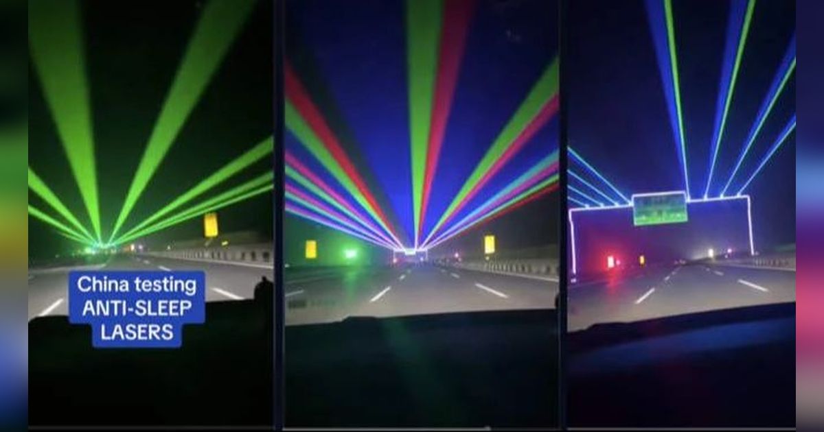 Lampu Sorot Warna-Warni Ini Dibikin Buat Cegah Ngantuk, Pelintas Jalan Tol Berasa Nonton Konser