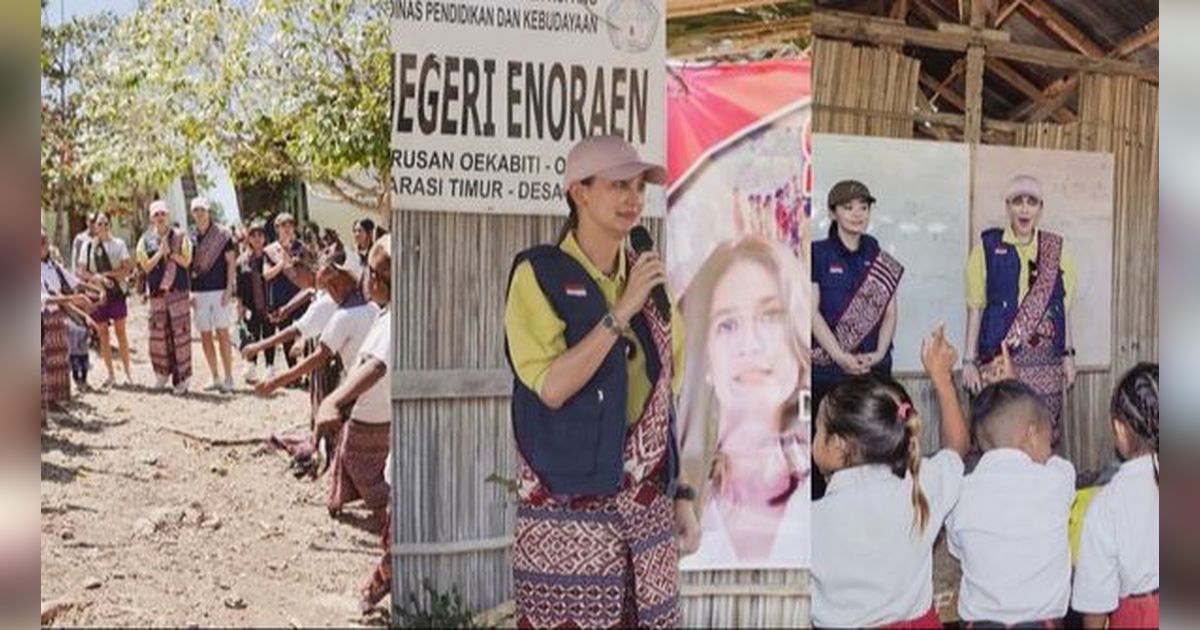 10 Momen Keseruan Luna Maya Saat Beri Bantuan Pembangunan Gedung Sekolah di Kupang, Ditemani Maxime Bouttier