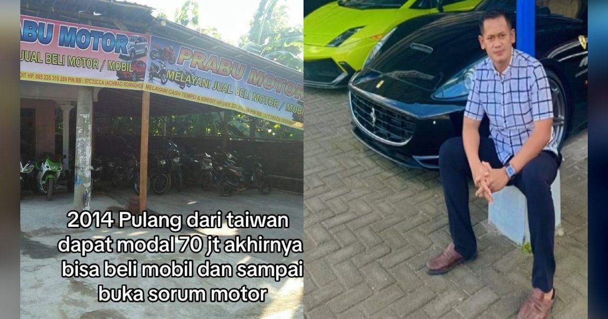 Dulu Jadi TKI yang 'Numpang' Foto di Mobil Orang, Kini Bisa Pose dengan Ferrari di Rumah Sendiri