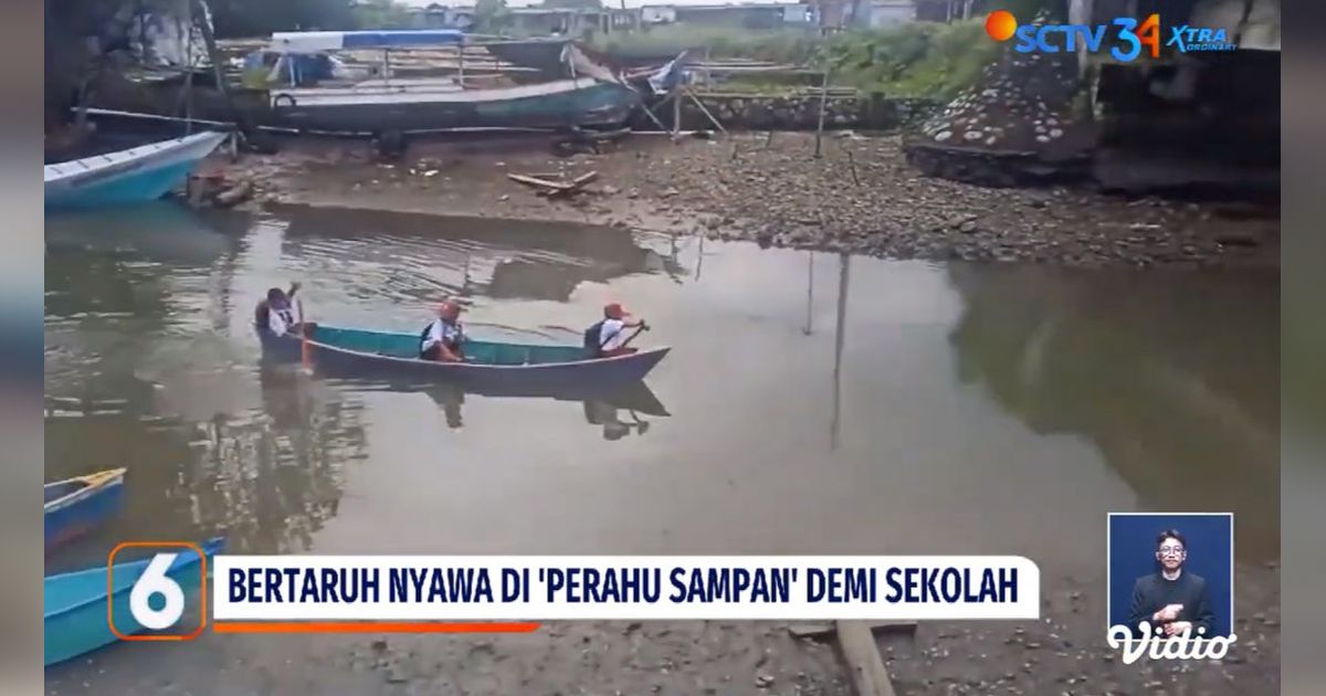 Potret Miris Bocah SD di Sinjai Dayung Perahu Menuju Sekolah, Bertaruh Nyawa Lewati Sungai Sedalam 10 Meter