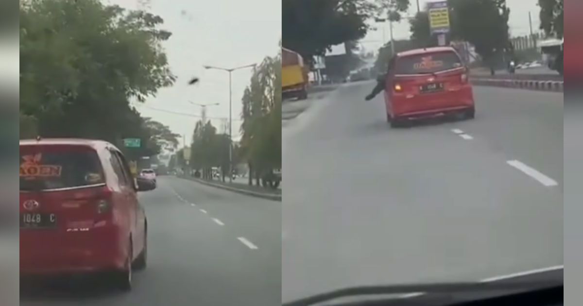 Kejar-kejaran bak Film Action, Pengemudi Nekat Tabrak Polisi hingga Nyangkut di Kap Mobil