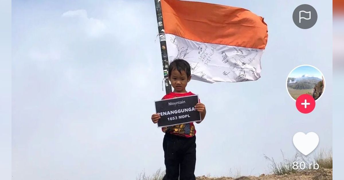 Jadi Pendaki Cilik, Bocah Laki-Laki Ini Viral usai Berhasil Taklukkan Banyak Gunung