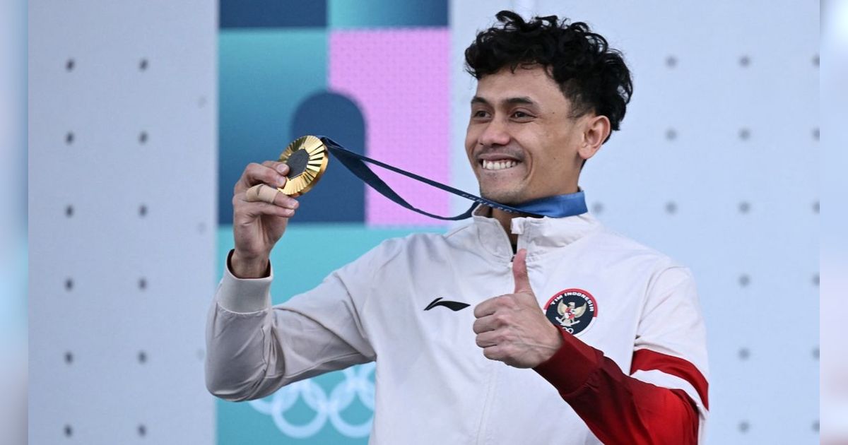 Veddriq Leonardo Sumbang Emas Pertama RI di Olimpiade Paris 2024, Berapa Hadiah yang Diterima?