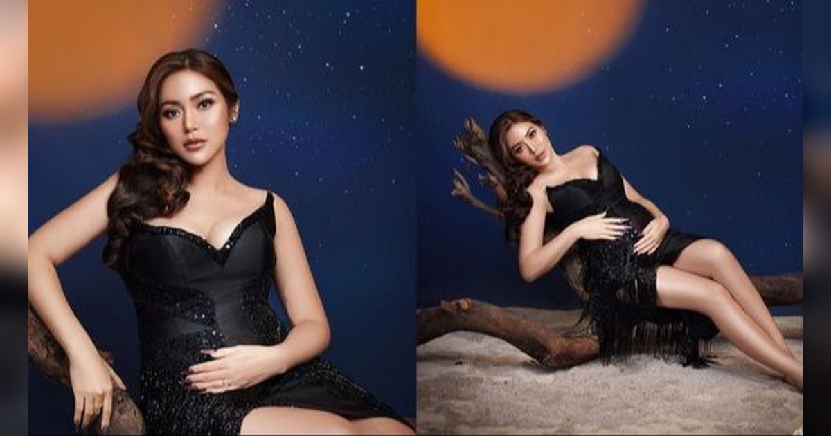 Potret Cantik dan Elegannya Jessica Iskandar Jalani Maternity Shoot Dalam Balutan Dress Hitam