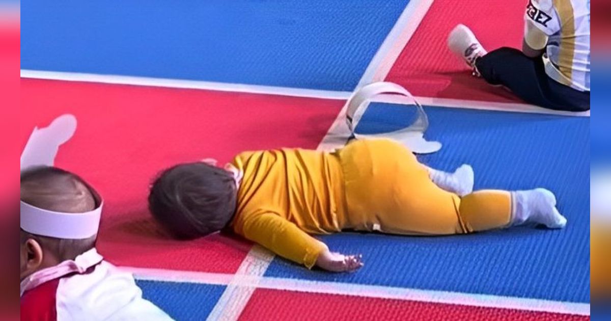 Lomba Bayi Merangkak Kocak Abis, Suara Riuh tapi Tidur Lelap