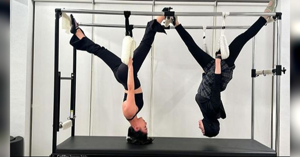 8 Potret Inara Rusli Latihan Pilates Bareng Natasha Wilona, Lakukan Gerakan Akrobatik