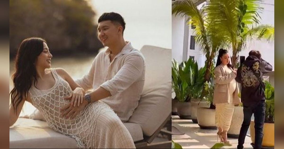 Sebelum ke Amerika, Momen Nikita Willy Jalani Pemotretan Pamer Baby Bump yang Makin Besar