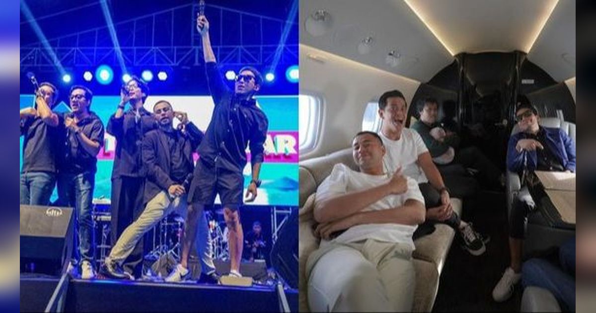 Intip Keseruan Raffi Ahmad Bareng Band The Popstars Pas Manggung, Berangkat Naik Private Jet