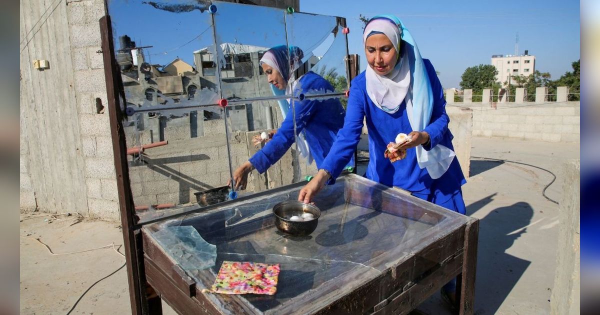 FOTO: Wanita Palestina Ini Sukses Ciptakan Perangkat Canggih Bertenaga Matahari untuk Atasi Krisis Bahan Bakar dan Air di Gaza