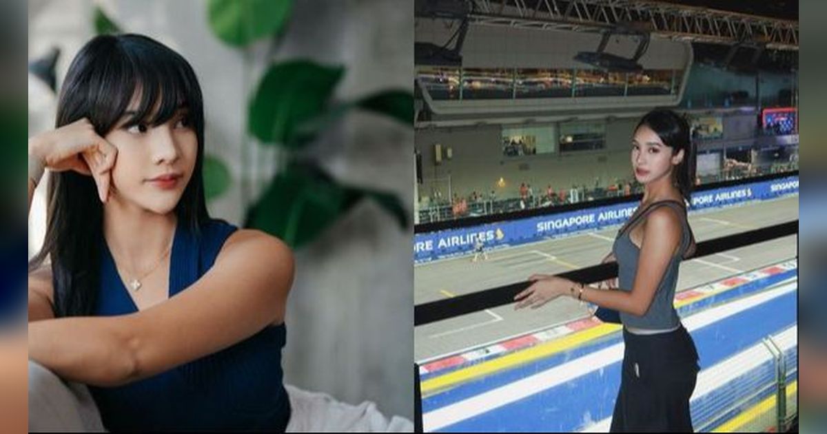 8 Potret Anya Geraldine Nonton F1 di Singapore, Sorotan pada Perbedaan Warna Kulit Wajah dan Badan