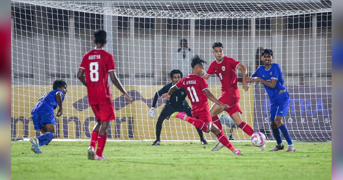 FOTO: Garangnya Pemain Timnas Indonesia U-20 Mengoyak Pertahanan Maladewa Tanpa Ampun sebelum Pesta Gol di Kualifikasi Piala Asia U-20 2025