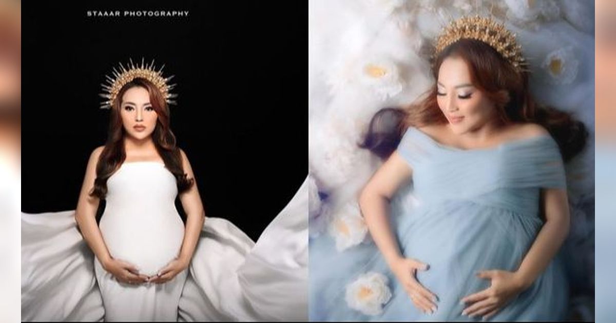 Potret Cantik Mpok Alpha Saat Maternity Shoot, Hamil Kembar di Usia 37