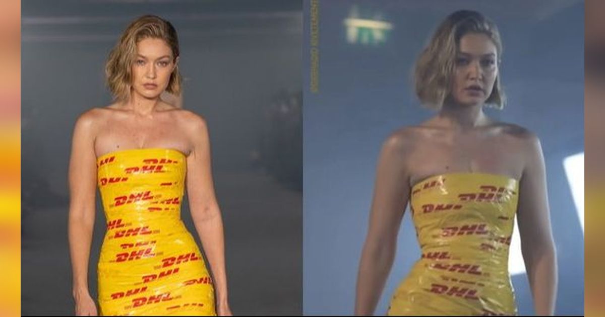 Gigi Hadid Mengguncang Paris Fashion Week 2024, 8 Potret Memukau dengan Mini Dress dari Selotip!