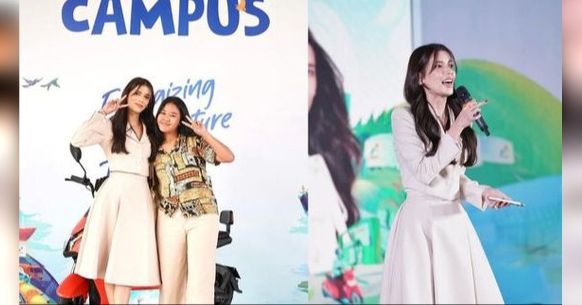 Potret Cantik Sabrina Chairunnisa Jadi Pembicara di UGM, Bertemu dengan Adik Didiknya