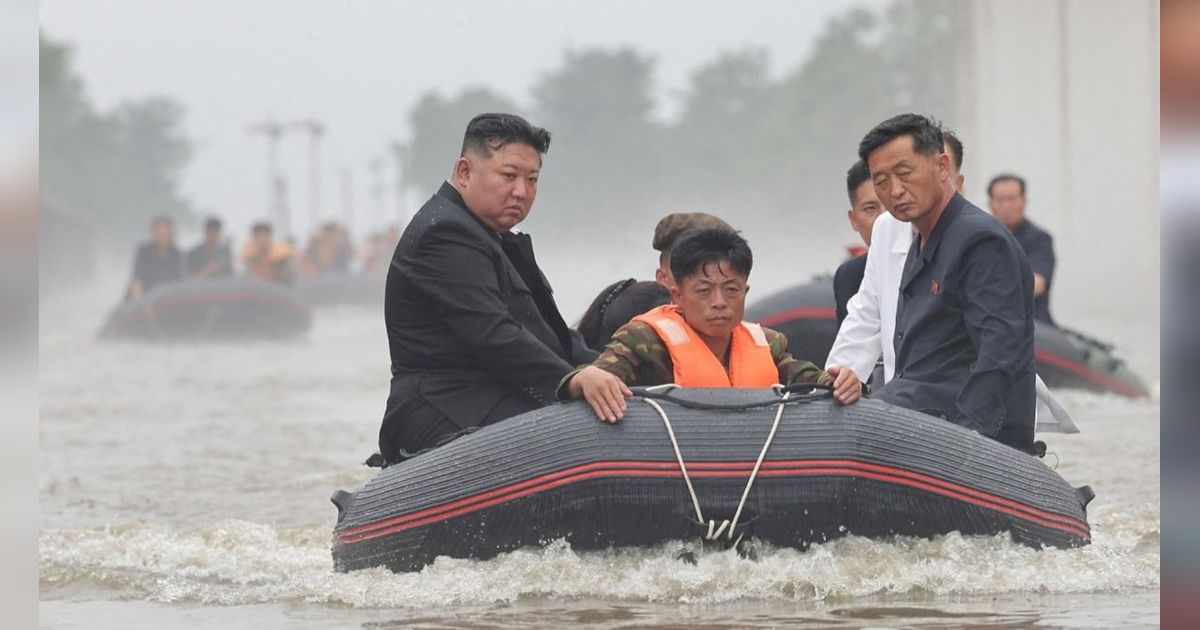 FOTO: Menengok Banjir Dahsyat di Korut yang Bikin Kim Jong-un Murka hingga Eksekusi Mati 30 Pejabat