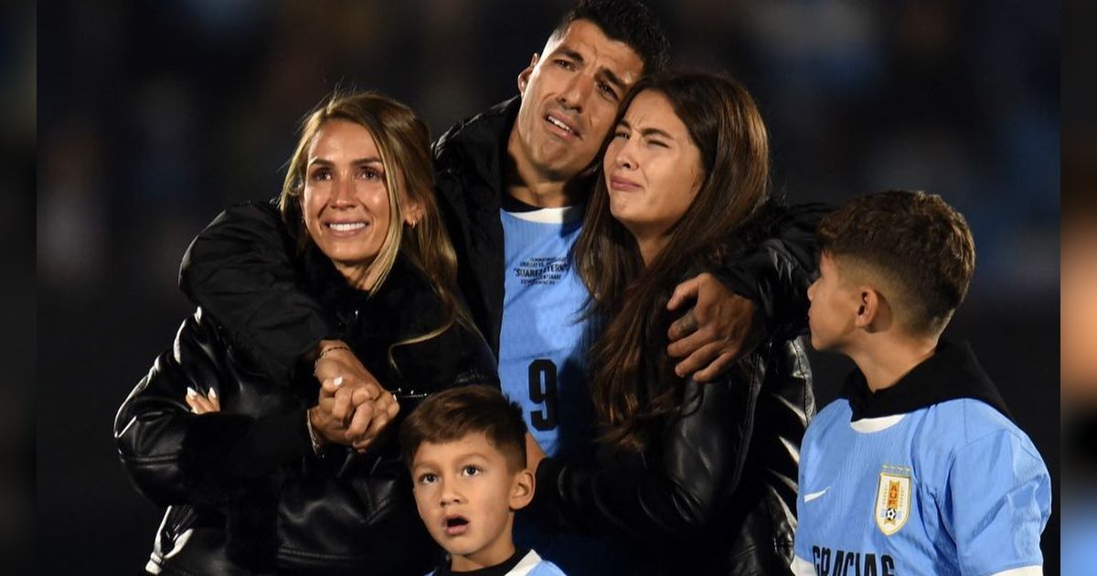 FOTO: Tangis Luis Suarez Pecah, Air Mata 'Banjiri' Laga Terakhir dengan Uruguay di Kualifikasi Piala Dunia 2026