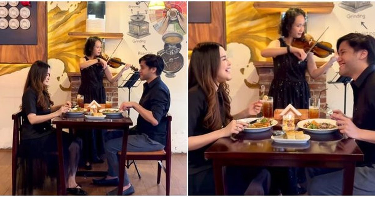 Makan Malam Romantis Kevin Aprilio dan Vicy Dibalut Alunan Biola yang Syahdu