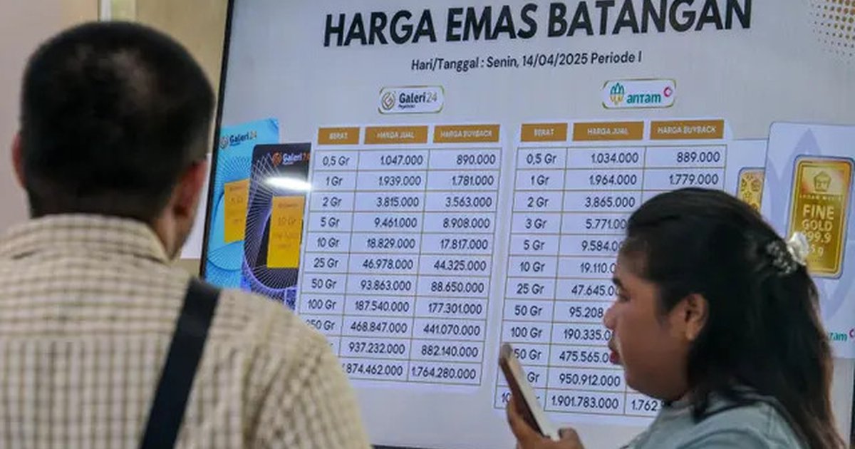 Harga Emas Terbaru 17 April 2025 Nyaris Tembus Rp2 Juta Per Gram, Ini Daftar Harganya