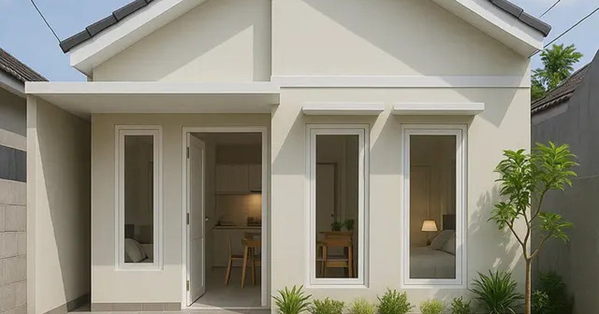 5 Desain Rumah Sederhana 1 Lantai dengan 2 Kamar Tidur, Inspirasi Hunian 2025 untuk Lahan Terbatas