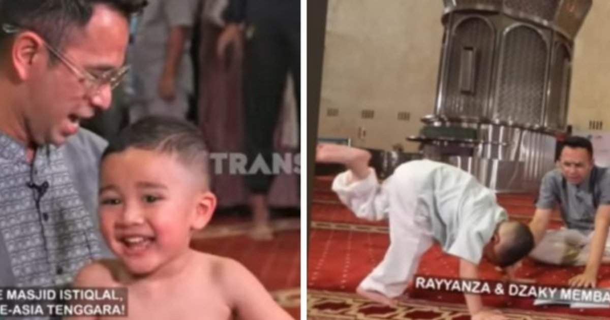 Deretan Tingkah Lucu Rayyanza saat Kunjungi Masjid Istiqlal, Ngaji Sambil 'Akrobat' Hingga Jumpa Penggemar