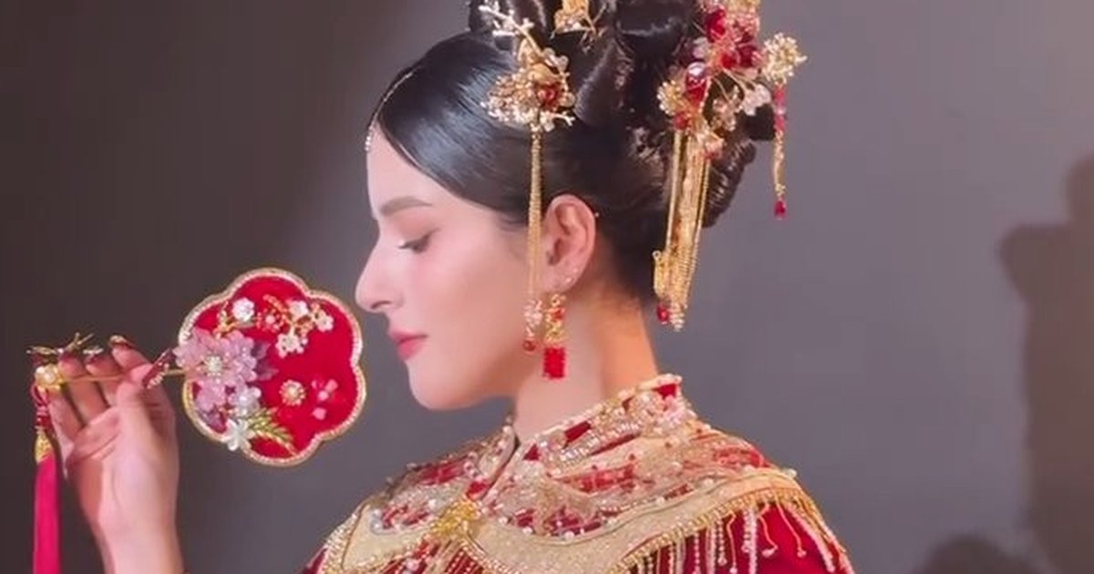 Bikin Pangling, 7 Potret Tasya Farasya Makeup Ala Pengantin China Padahal Berwajah Arab