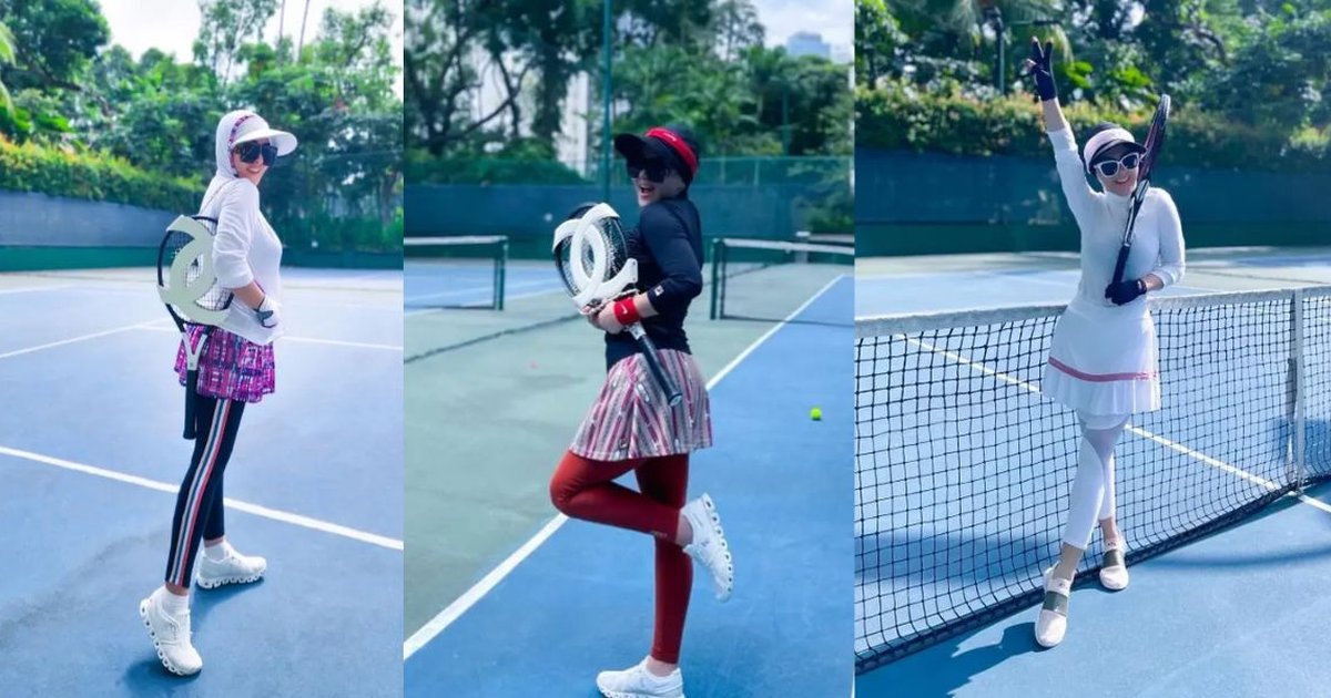 Tampil Memukau di Lapangan Tenis: Inspirasi Outfit Syahrini yang Stylish dan Modis dengan Hijab
