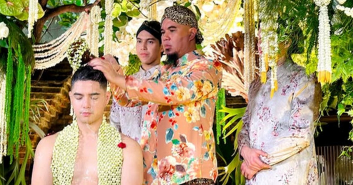 5 Potret Haru Siraman Al Ghazali, Ahmad Dhani, Mulan Jameela, Maia Estianty dan Irwan Mussry Hadir