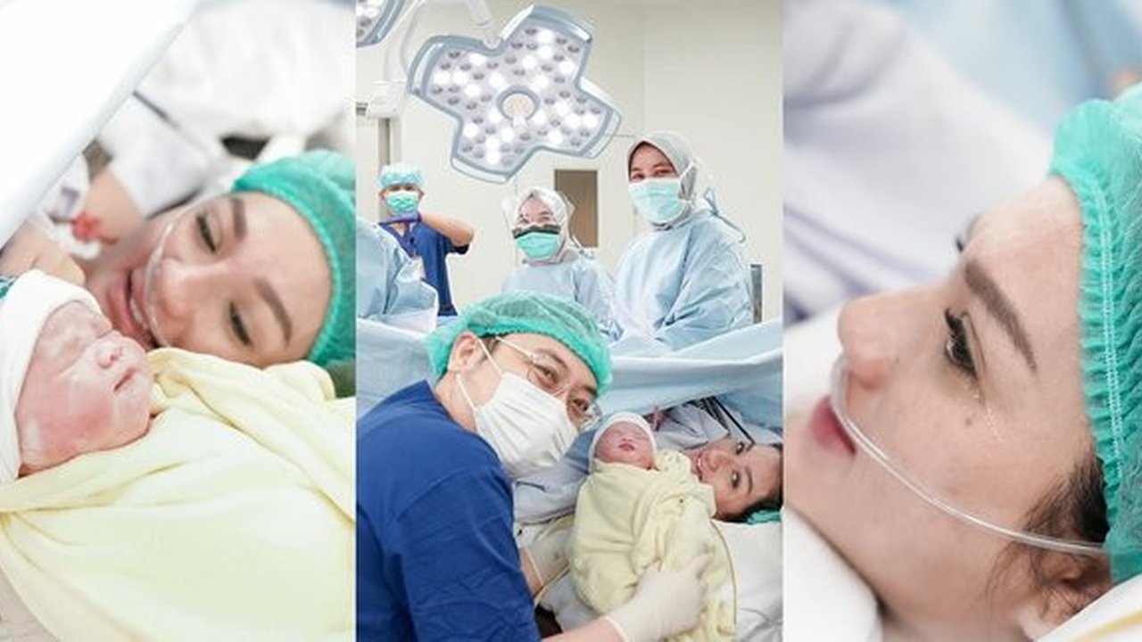 Potret Tengku Dewi Putri Lahirkan Anak Kedua, Penuh Haru hingga Andrew White Sudah Datang dan Gendong Sang Anak