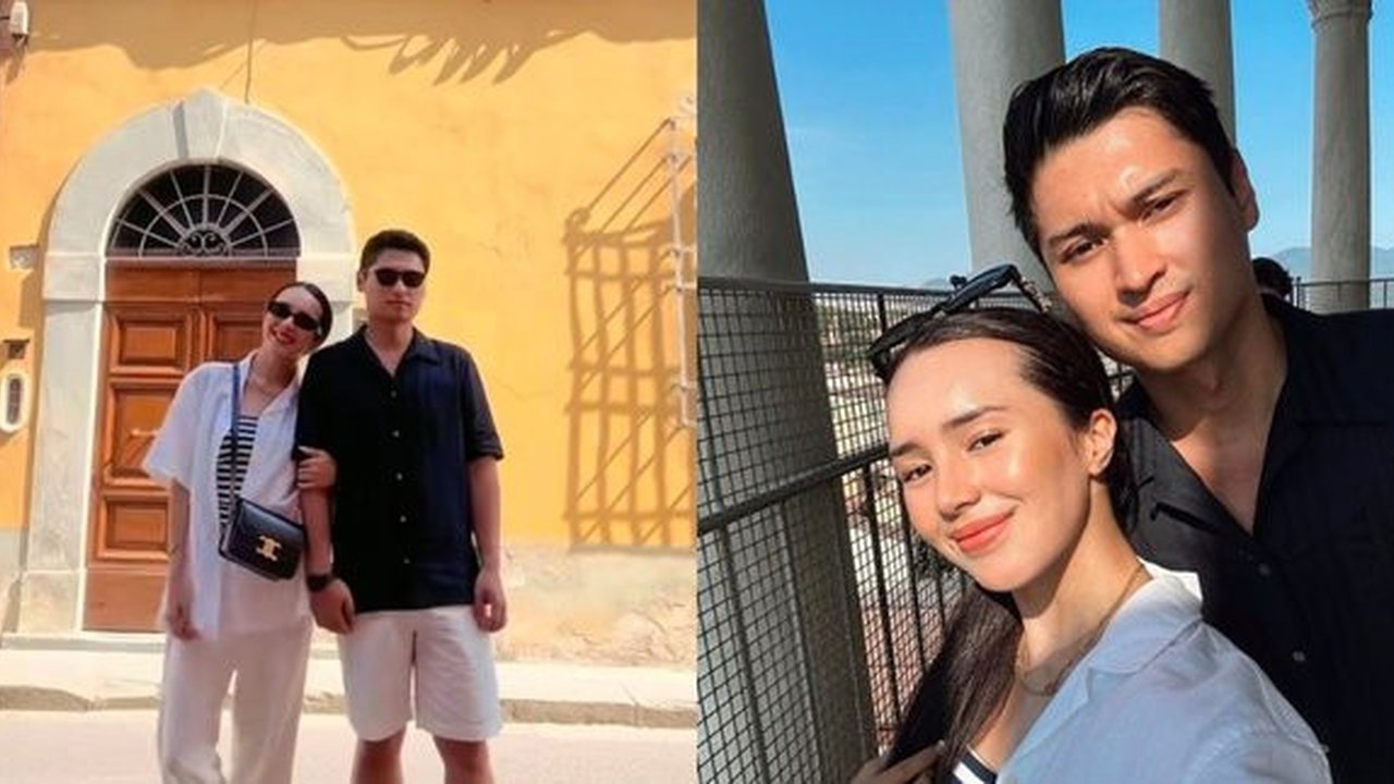 Foto-foto Mesra Beby Tsabina dan Rizki saat Honeymoon ke Italia, Romantis Banget Pakai Baju Couple