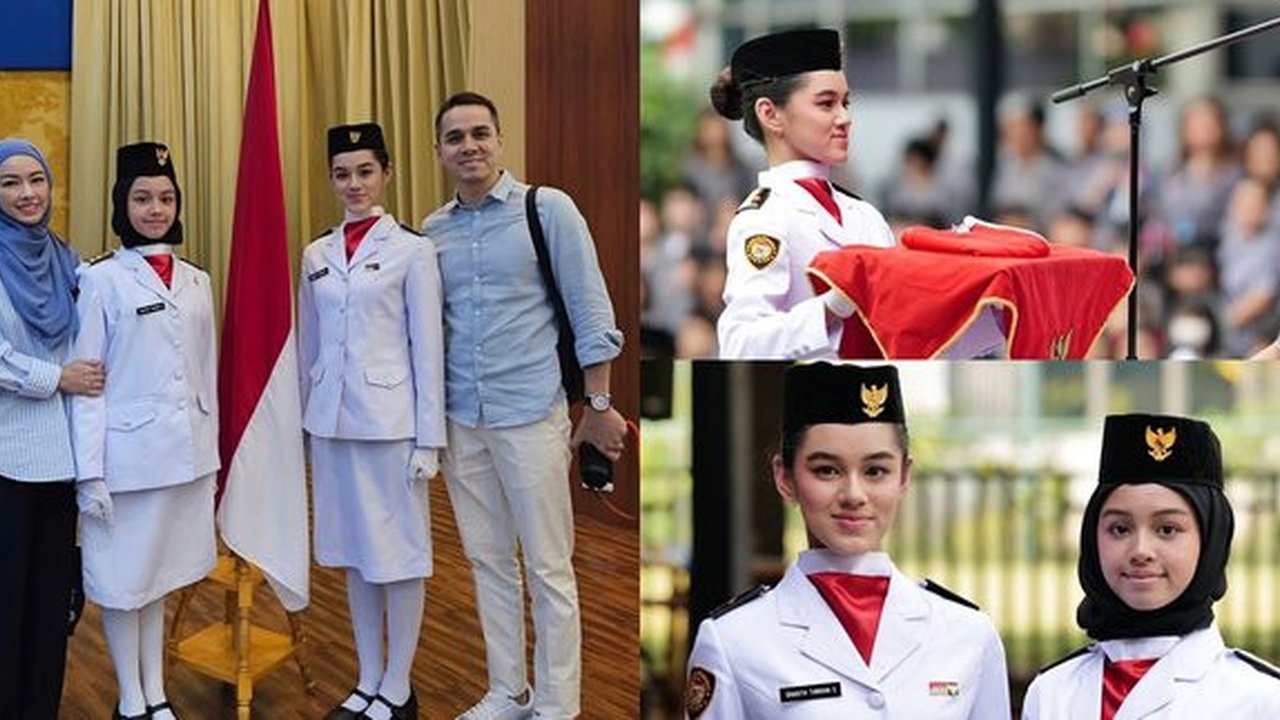 Bikin Bangga dan Haru Orang Tua, Ini 8 Potret Kedua Putri Rionaldo Stokhorst Jadi Paskibra
