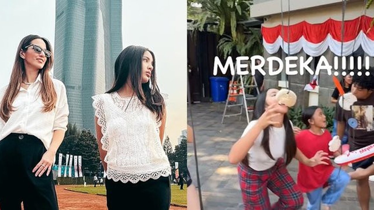Potret Keluarga Bakrie Upacara dan Bikin Lomba Agustusan Sendiri, Mikhayla Bakrie Sampai Mertua Nia Ramadhani Ikut Main